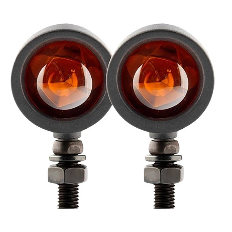 HUDVNST [Replacement] Motorrad Retro Blinker Bernstein Blinker Anzeige, for Suzuki, for Kawasaki, for Honda von HUDVNST