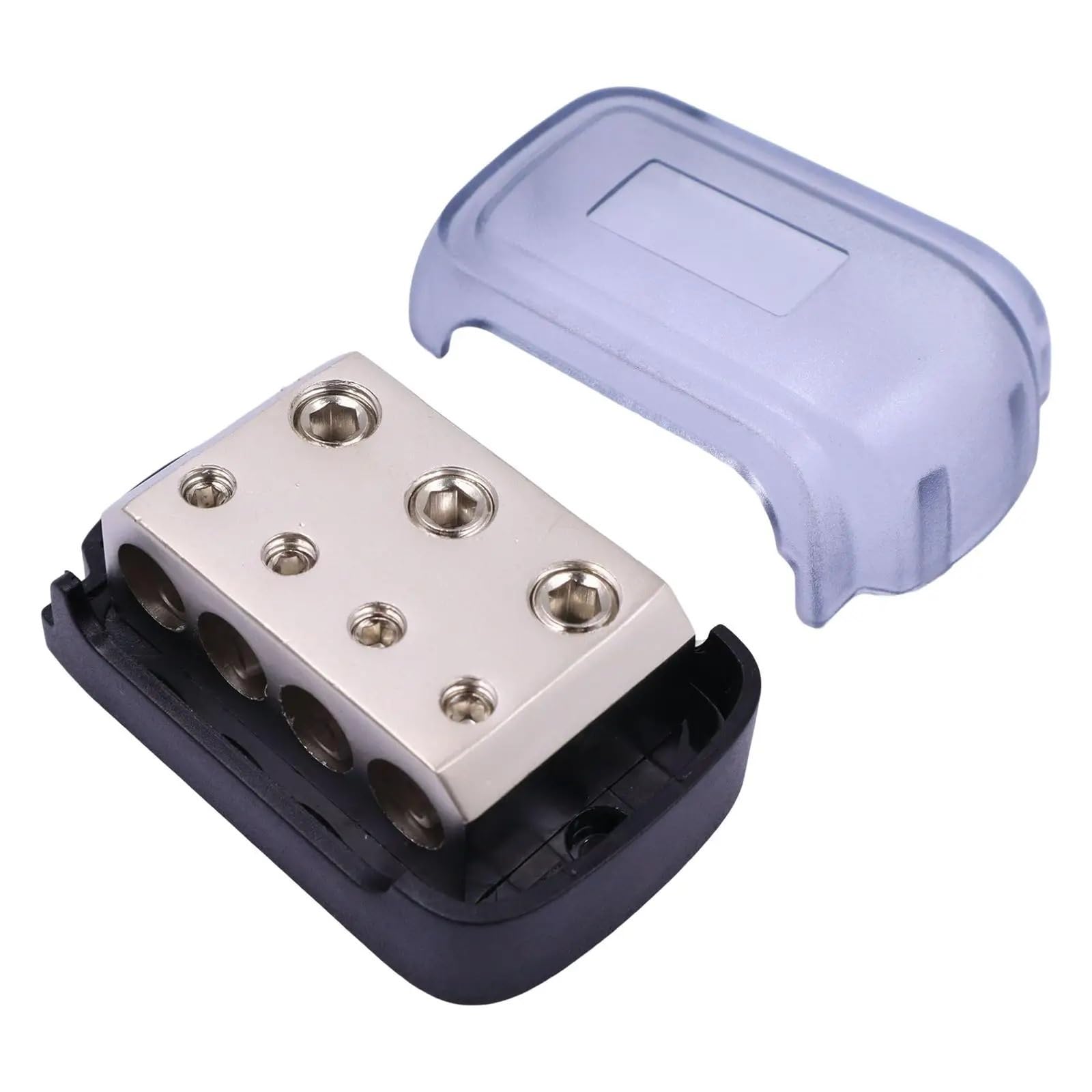 HUDVNST [Replacement] Stromverteilerblock for Autoradio-Halterung, Ersatzteile for Verstärkerblöcke, Eingang 3 x 0 GA, Ausgang 4 x 4 GA von HUDVNST