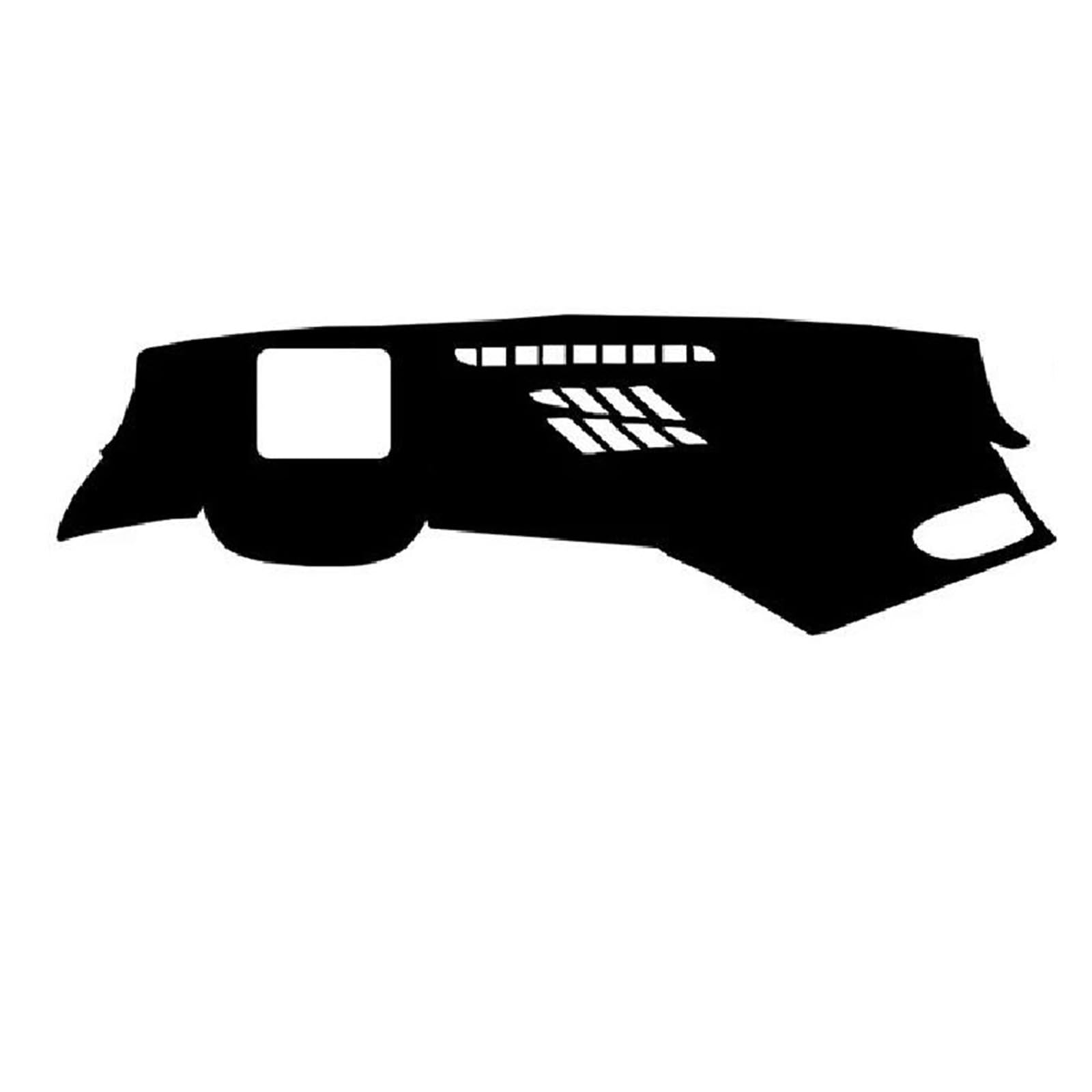 Hitzebeständig Wildleder Auto Dashboard Abdeckung Dash Matte Teppich Protector LHD RHD Für Geely Tugella FY11 2019-2021 2022 2023 2024(Black Black,With HUD) von HUDVNST