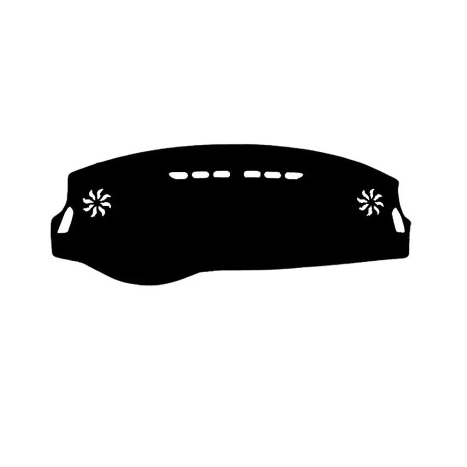 Hitzebeständig Wildleder Auto Innere Dashboard Abdeckung Dash Matte LHD RHD Für Peugeot 301 2012-2019 Für Citroen C-Elysee 2014-2018(Black Red) von HUDVNST
