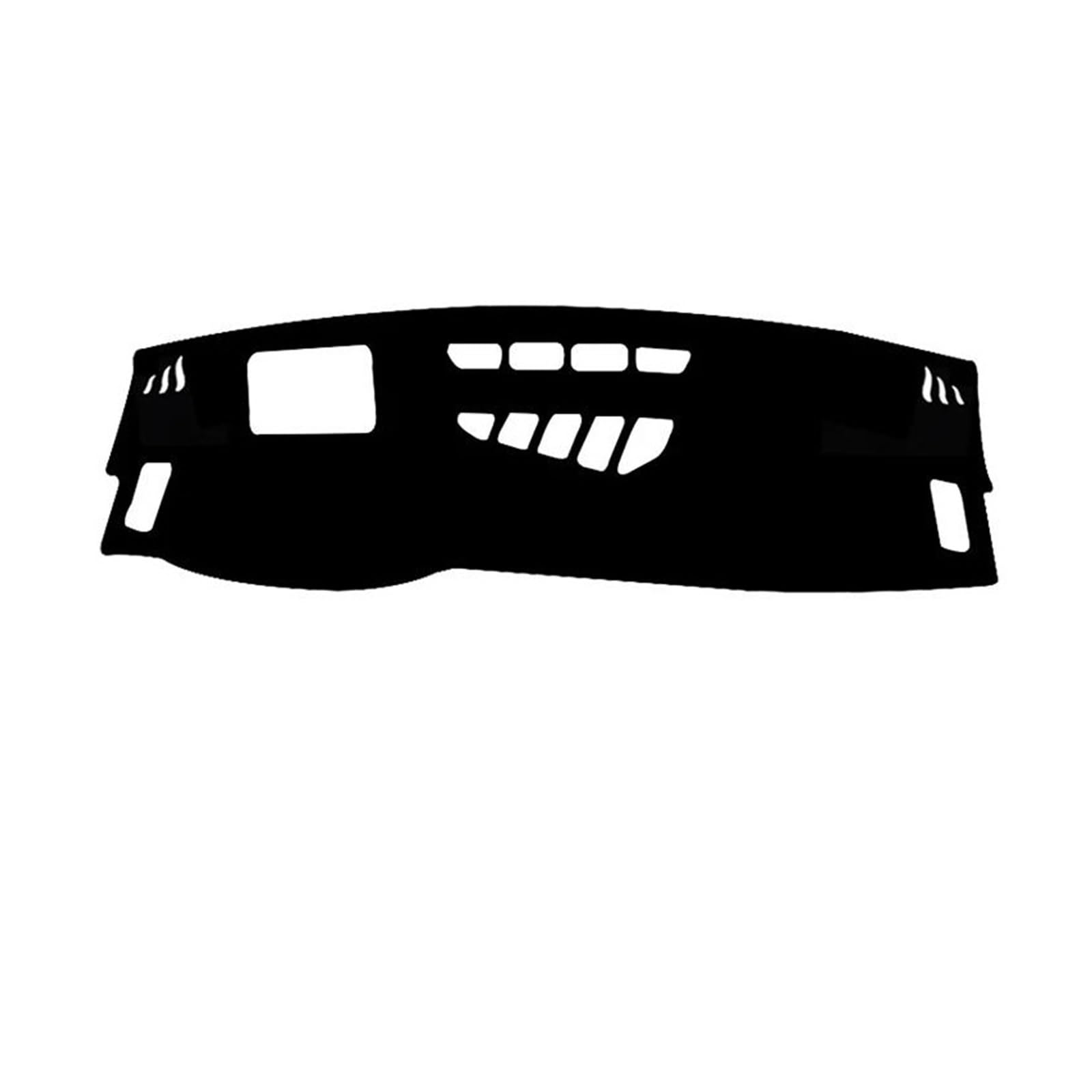 Hitzebeständig Wildleder Dashboard Mat Dash Pad Auto Schutzhülle Sonnenschutz LHD RHD Für Q7 2020 2021 2022 2023 2024(Black Red,With HUD) von HUDVNST