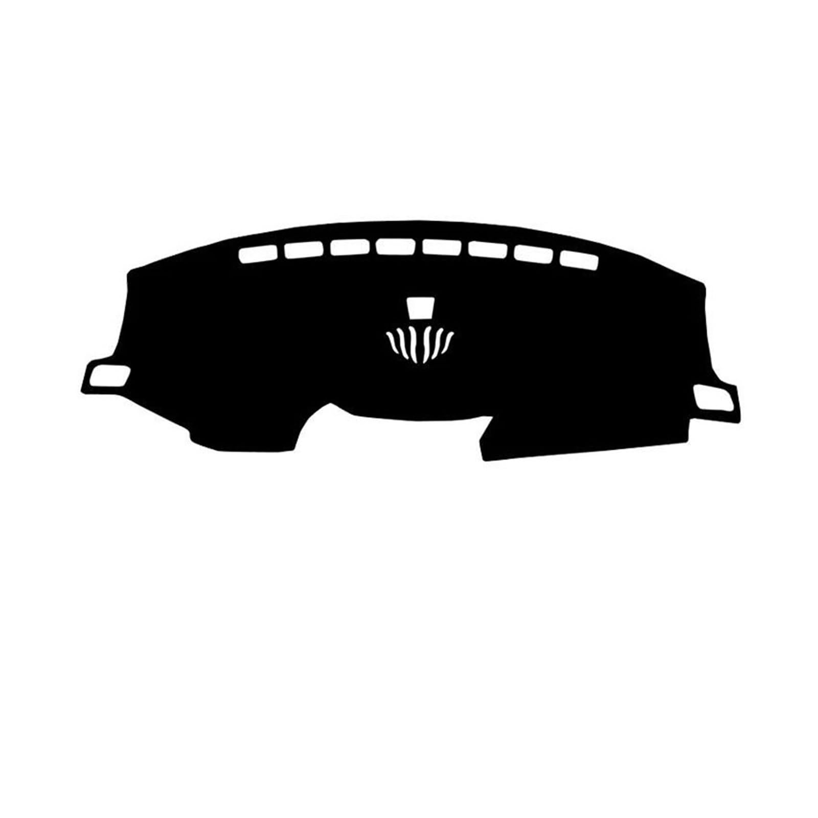 Hitzebeständig Wildleder Dashboard Matte Vermeiden Licht Pad Abdeckung Dash Anti-rutsch Zubehör LHD RHD Für Breeze 2020-2023(Black Black,Without HUD) von HUDVNST