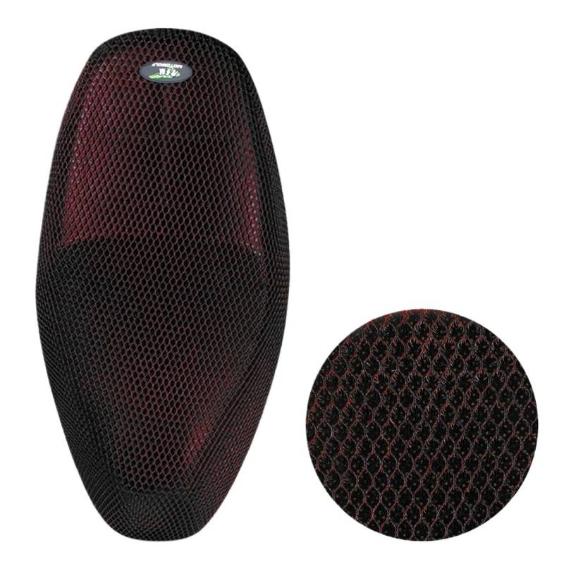 Motorrad Sitzbankbezug Motoforti M XL XXL Anti-Rutsch 3D Mesh Stoff Motorrad Sitzbezug Moped Atmungsaktives Mesh Netz Motorrad Sitzbezüge Kissen von HUEKDLSW