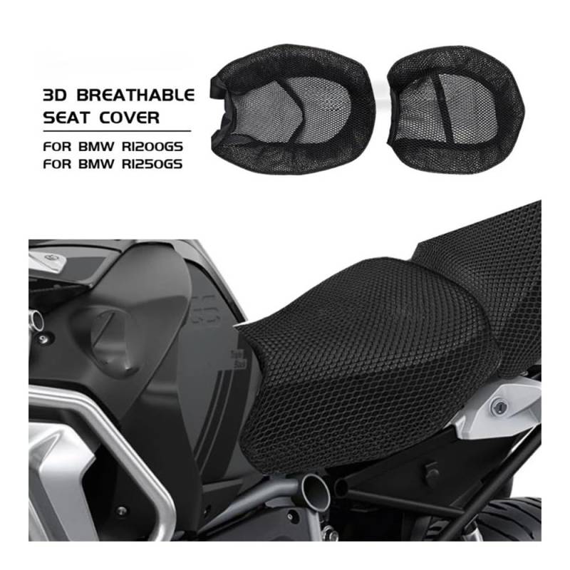 Motorrad Sitzbankbezug Motorrad Anti-Slip 3D Mesh Stoff Sitzbezug Atmungsaktive Kissen Für B&M&W R1200GS R 1200 GS LC Gs1250 R1250GS ADV von HUEKDLSW
