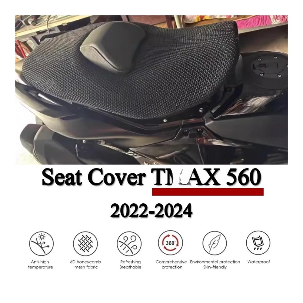 Motorrad Sitzbankbezug Motorrad Sitzbezug Für Ya&maha T MAX 560 2024 3D Honeycomb Mesh Schützen Kissen Nylon Mesh Stoff Sattel Motorrad Sitzbankbezug Motorrad Sitzbezug Für Ya&maha T MAX 560 2024 3D Honeycomb Mesh Schützen Kissen Nylon Mesh Stoff Sattel von HUEKDLSW