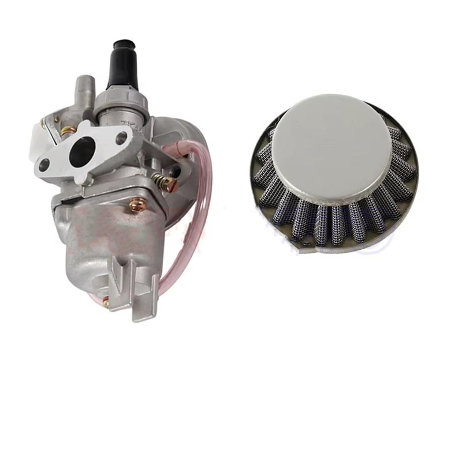 Motor Vergaser Für 47cc 49cc Mini Moto Dirt Pocket Bike ATV Quad Go Kart Vergaser MIT 44mm Luftfilter Vergaser(Silver) von HUHNGNBZPM