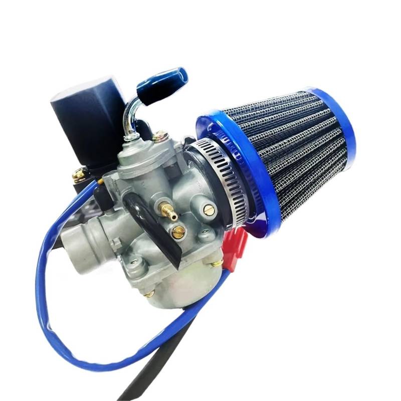 Motor Vergaser Für Für Jog Für JOG50 Für JOG90 1E40QMB 1PE40QMB 1E50QMG E-TON Für 2 Hub 50cc 90cc Roller Moped Mit Luftfilter 19mm Vergaser Vergaser(Jog Set Blue) von HUHNGNBZPM