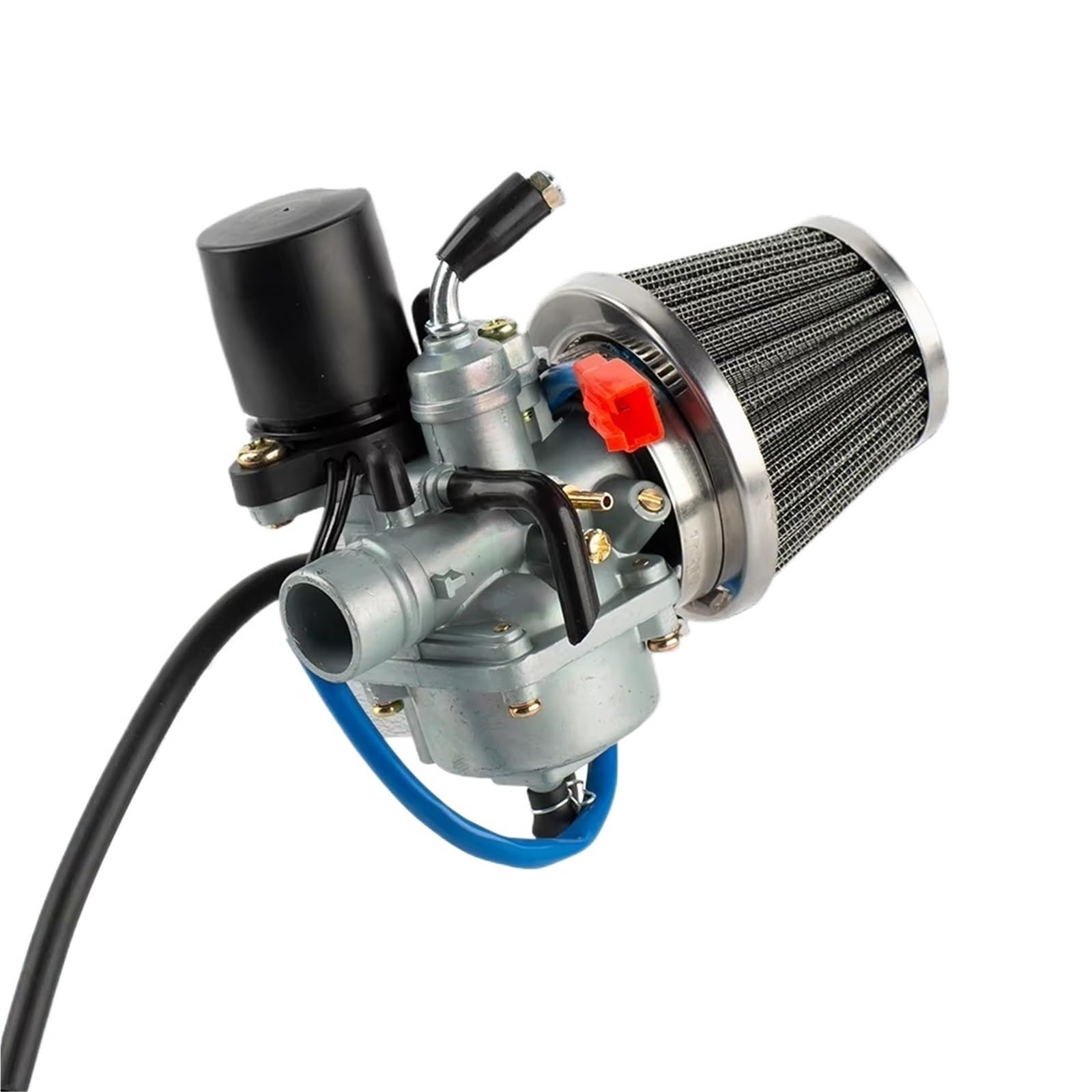 Motor Vergaser Für Für Jog Für JOG50 Für JOG90 1E40QMB 1PE40QMB 1E50QMG E-TON Für 2 Hub 50cc 90cc Roller Moped Mit Luftfilter 19mm Vergaser Vergaser(Jog Set Silver) von HUHNGNBZPM