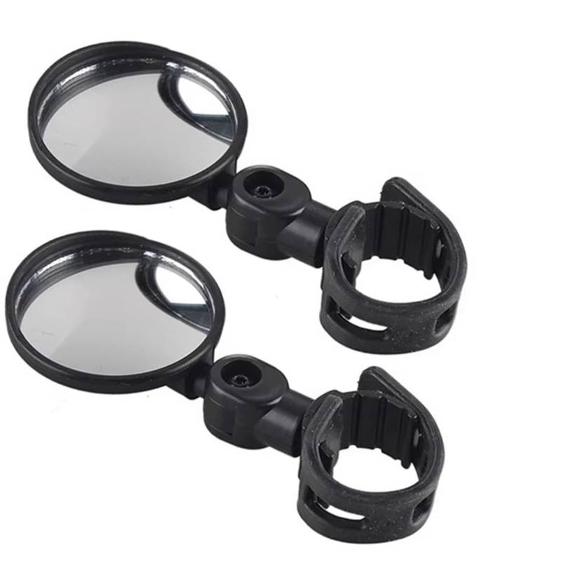 Rückseitenspiegel Seitenspiegel 360 Grad Verstellbarer Weitwinkel-Rückspiegel Fahrradlenker Runde Hilfsspiegel Konvexer Spiegel(2pcs Round S) von HUHNGNBZPM