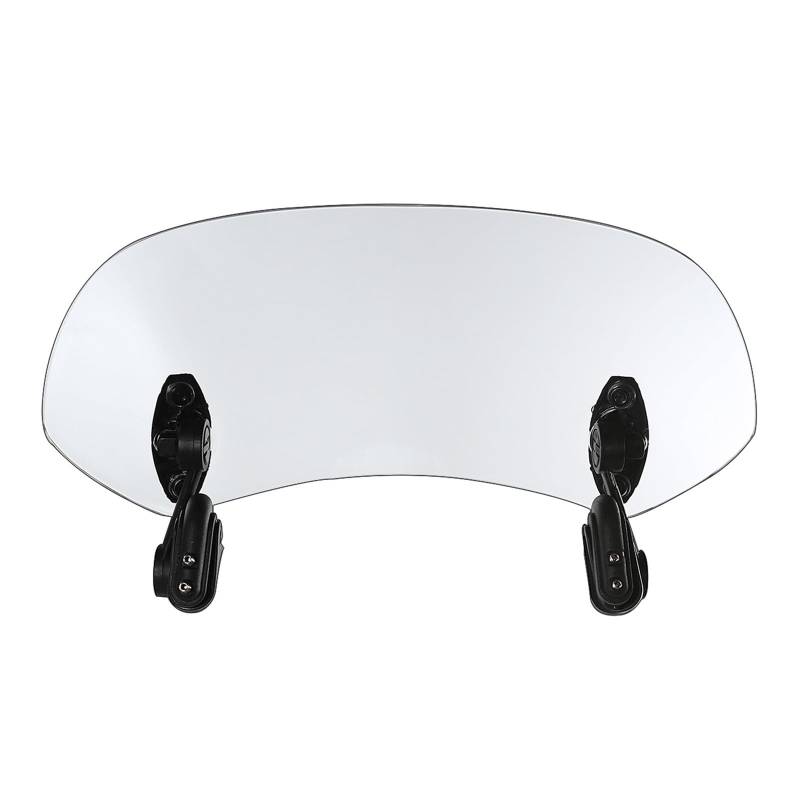 Windschutzscheibe für Motorräder Universeller Verstellbarer Windschutz Für Motorrad, Windschutzscheiben-Spoiler, Luftabweiser Windschutzscheibe(Transparent Large) von HUIBOOO