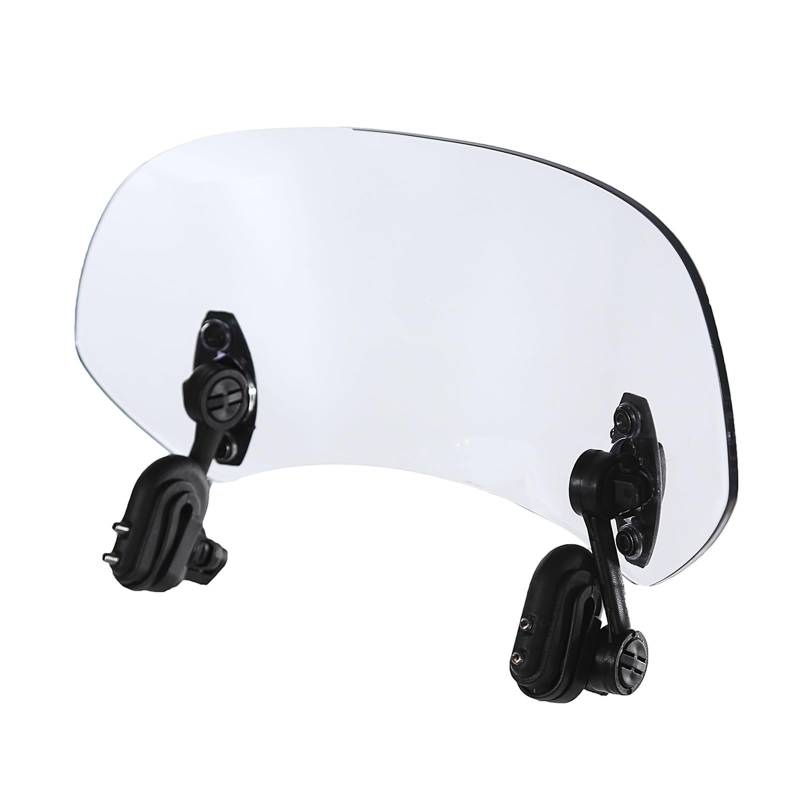 Windschutzscheibe für Motorräder Universeller Verstellbarer Windschutz Für Motorrad, Windschutzscheiben-Spoiler, Luftabweiser Windschutzscheibe(Transparent Small) von HUIBOOO