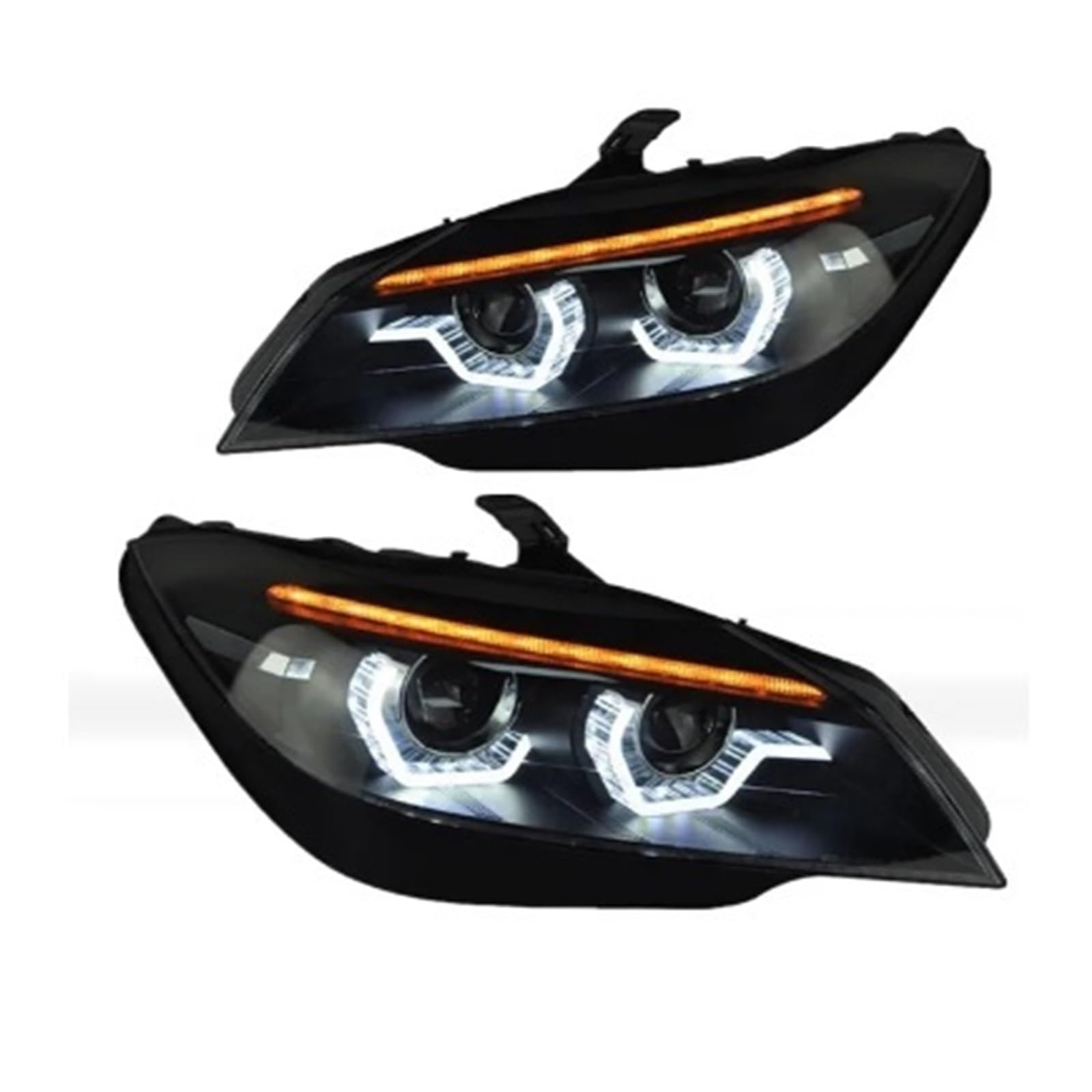 Autolichter kompatibel für BMW Z4 E89 2009–2016 Scheinwerfer Montage DRL Angel Eye Projektorlinse Scheinwerfer Autozubehör Plug and Play(WITH LED BLUBS_WITH AFS) von HUIFFNG