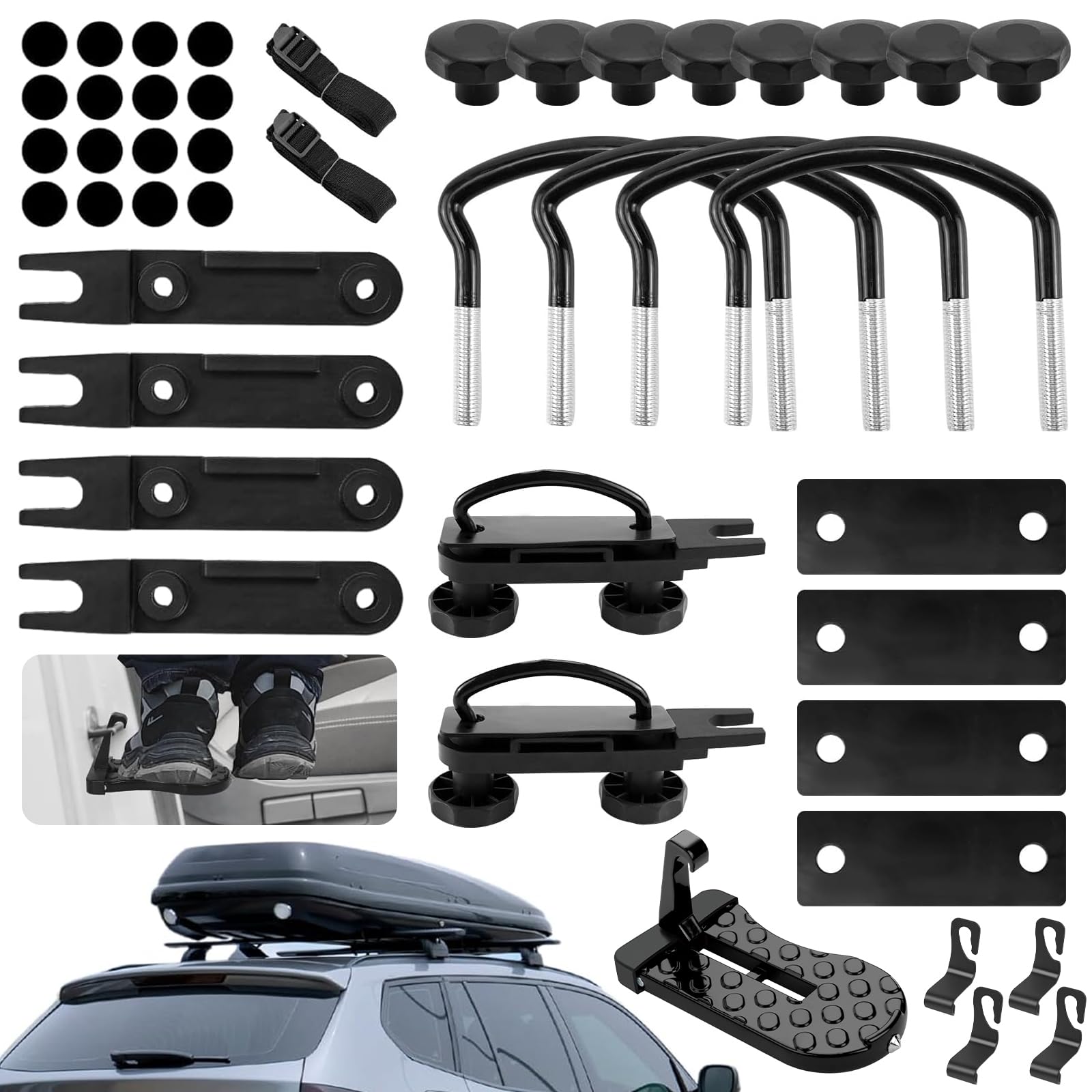 Dachbox Befestigung U Bügel,4 Stücke Universal Auto van Montage Fitting,Dachbox Halterung Installationszubehörsatz,Universelle u Halterung für Dachbox Auto,füe Universal Dachboxenhalterungen. Dachbox Befestigung U Bügel,4 Stücke Universal Auto van Montage Fitting,Dachbox Halterung Installationszubehörsatz,Universelle u Halterung für Dachbox Auto,füe Universal Dachboxenhalterungen. von HUIKUANGEU