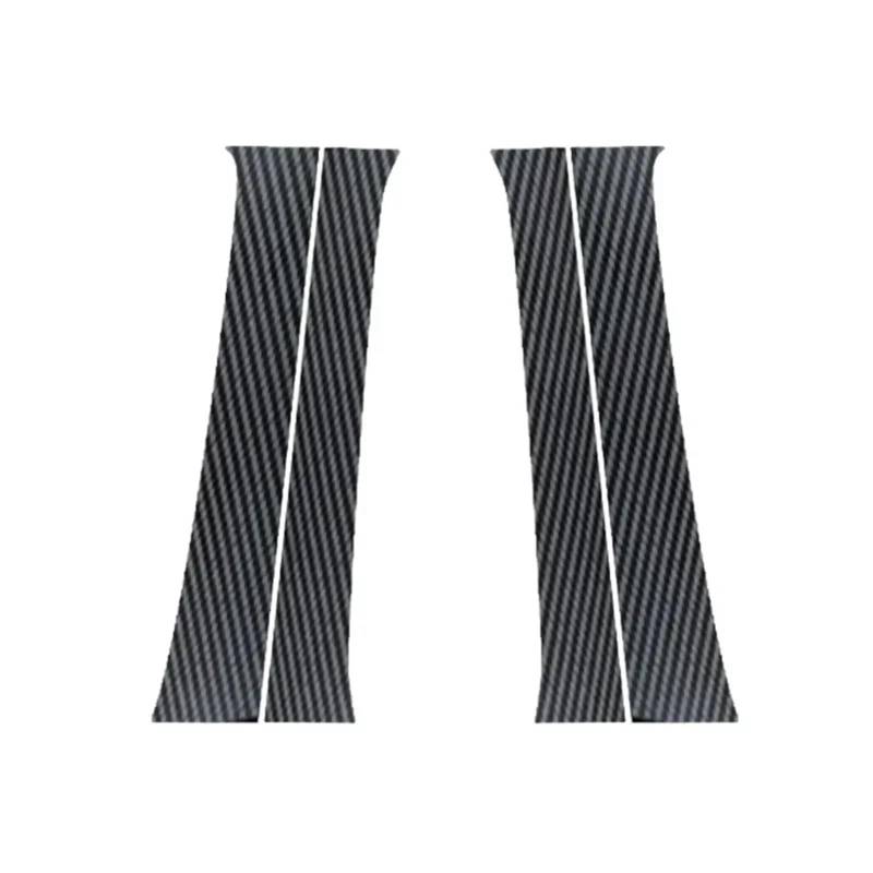 HUILA 4 Stück Autotür-/Fenstersäulensäulenpfosten-Borte dekorative Aufkleber Außenteile for Tundra 2022 2023 2024 Tacoma 2024(Carbon Fiber Look) von HUILA