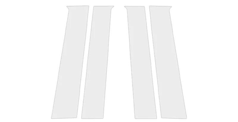 HUILA 4 Stück Autotür-/Fenstersäulensäulenpfosten-Borte dekorative Aufkleber Außenteile for Tundra 2022 2023 2024 Tacoma 2024(Silver Chrome) von HUILA