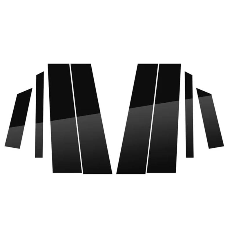 HUILA Carbon Fiber Look Glänzend Schwarz Säulen Beiträge for Onix 2020 2021 2022 2023 Tür Trim Abdeckung Kits Aufkleber Zubehör(Glossy Piano Black) von HUILA