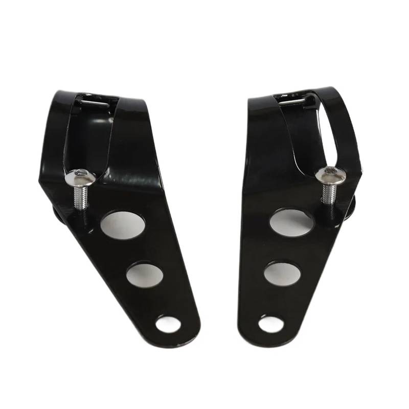 HUISI 1 Paar Universal Motorrad Scheinwerfer Halterungen Gabel Ohr Chopper Scheinwerfer Halter Einstellen Motor Gabel Halterung Fit for Harley von HUISI