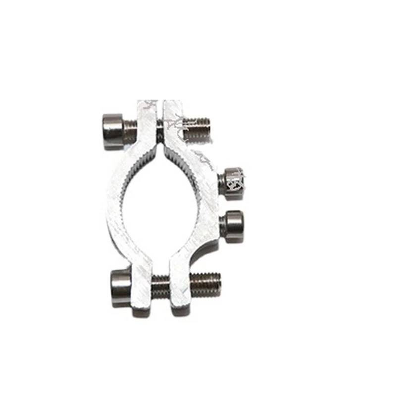 HUISI 1PC Motorrad E-Bike Scheinwerfer Scheinwerfer Halterung Befestigt Klemme Halterung Clip Aluminium Silber Motorrad Modifikation Zubehör von HUISI