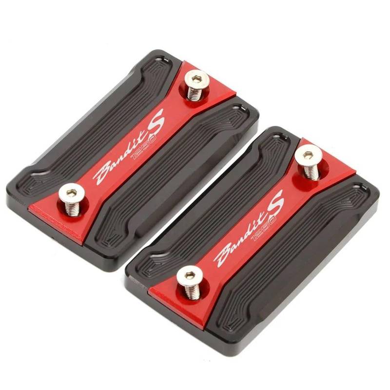 HUISI 2 Stück Vorderradbremszylinder-Abdeckung, Flüssigkeitsbehälterdeckel, passend for Suzuki Bandit 400 1200 1250 1250S 1250F 2007–2016(Bandit 1250S Red) von HUISI