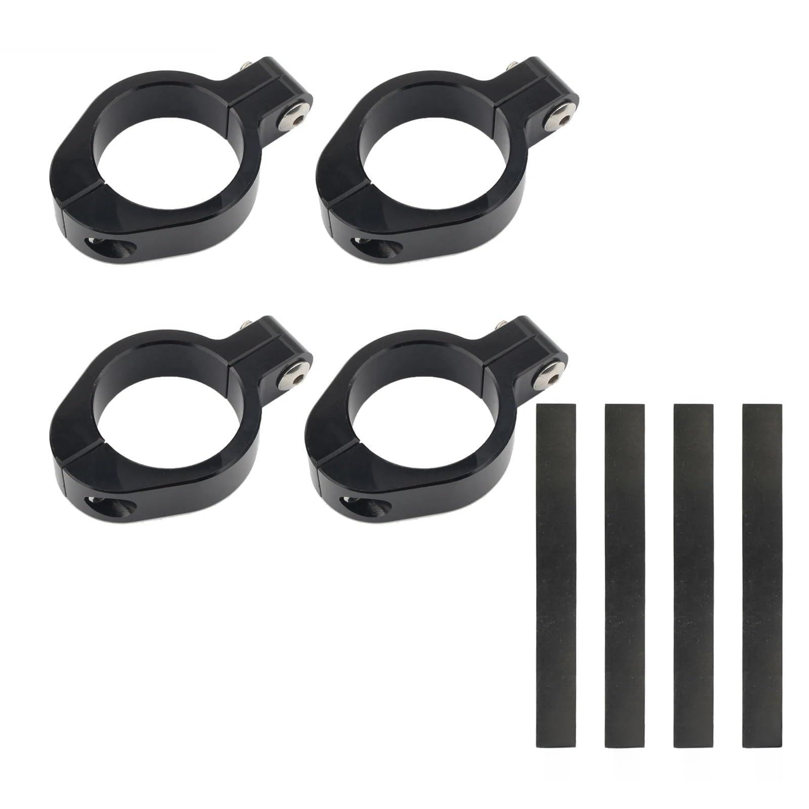 HUISI 4PC Motorrad Gabel Rohr Halter Modifizierte CNC Scheinwerfer Halterung Montieren Schellen Fit for Harley Cafe Racer Bike Universal Teile(Fit 45-49mm) von HUISI