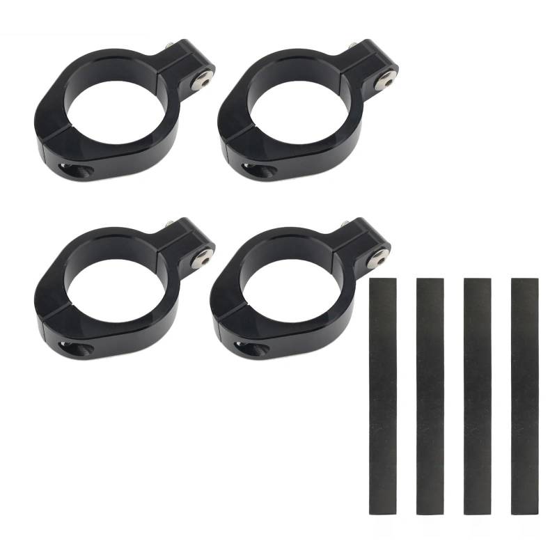 HUISI 4PC Motorrad Gabel Rohr Halter Modifizierte CNC Scheinwerfer Halterung Montieren Schellen Fit for Harley Cafe Racer Bike Universal Teile(Fit 45-49mm) von HUISI
