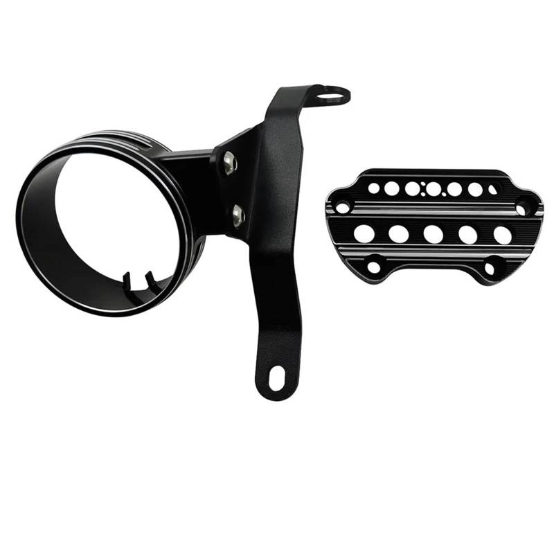 HUISI Motorrad Schwarz CNC Instrument Tachometer Halterung Fall Gehäuse Seite Montieren Umzug Abdeckung Fit for Harley Sportster XL 2004-2020 von HUISI
