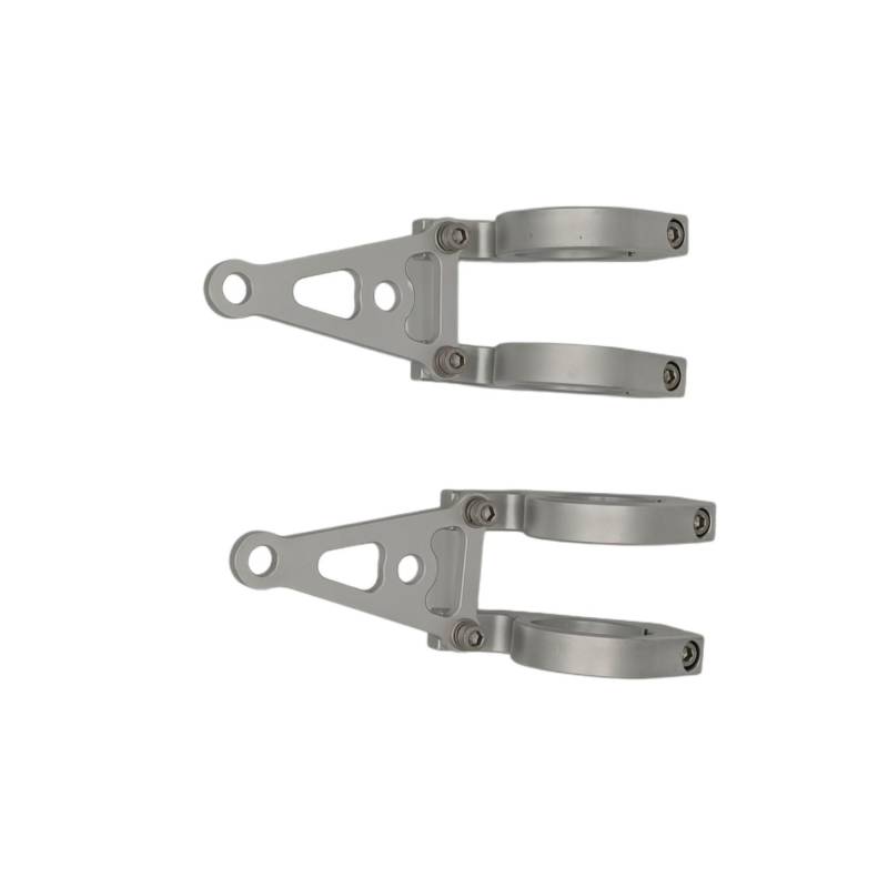 HUISI Silber oder schwarz CNC 45 mm Scheinwerferhalterung passend for DAX MONDEY CT70 Z50 Inverted Fork Kit(Silver) von HUISI