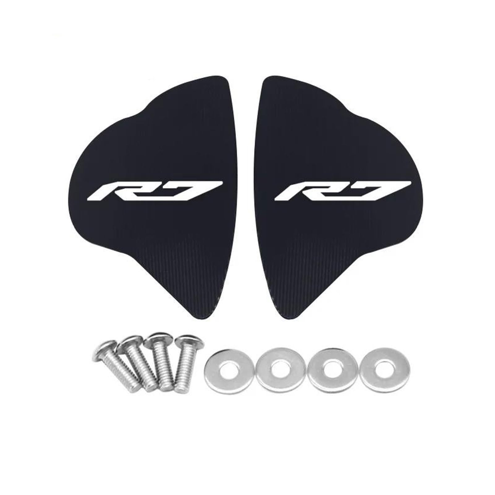HUIWOR Spiegelabdeckung Dekorative Für YA&MAHA YZF-R7 2022-2024 Motorrad-Windschutzscheiben-Spiegellochkappe(Schwarz) von HUIWOR