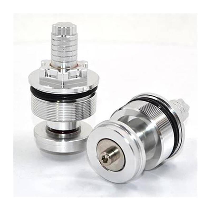 HUIWOR Vorspanner Gabelschrauben Für KA&WASAKI Z750 Z750R 2004-2015 Motorrad Stoßdämpfer Vorne Schraube Gabel Abdeckung Kappe Federvorspannung Einsteller Schrauben(Silber) von HUIWOR