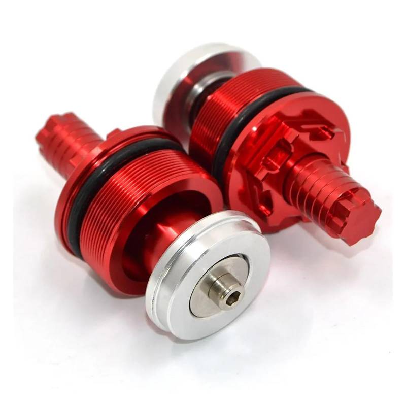 HUIWOR Vorspanner Gabelschrauben Für YA&MAHA FZS600 Für Fazer 2000-2003 Motorrad Stoßdämpfer Vorne Schraube Gabel Abdeckung(rot) von HUIWOR