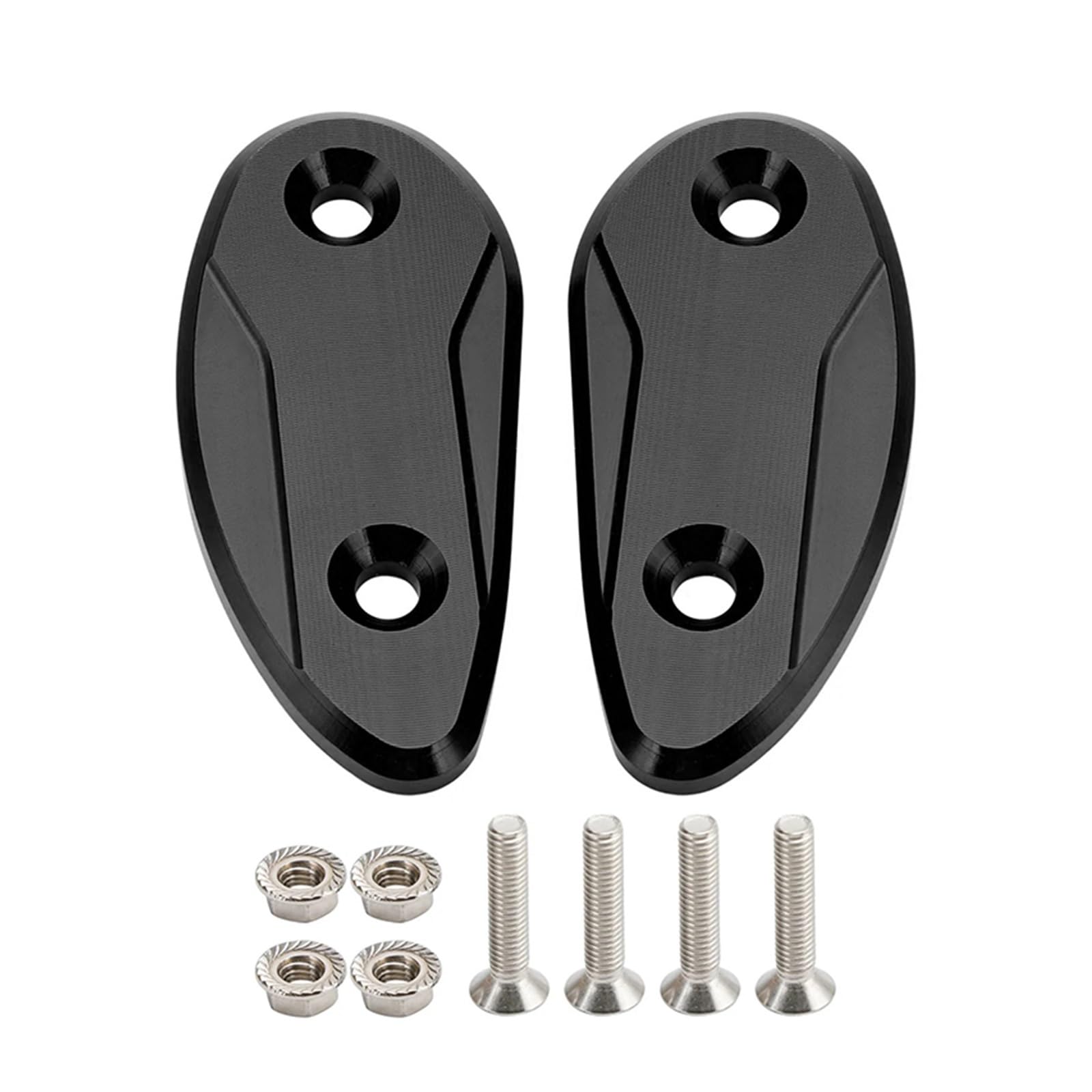 Spiegelabdeckung Dekorative Für HON&DA CBR1000RR 2008-2024 Motorrad-Block-Off-Platte Abdeckung Für Rückspiegelloch(Schwarz) von HUIWOR