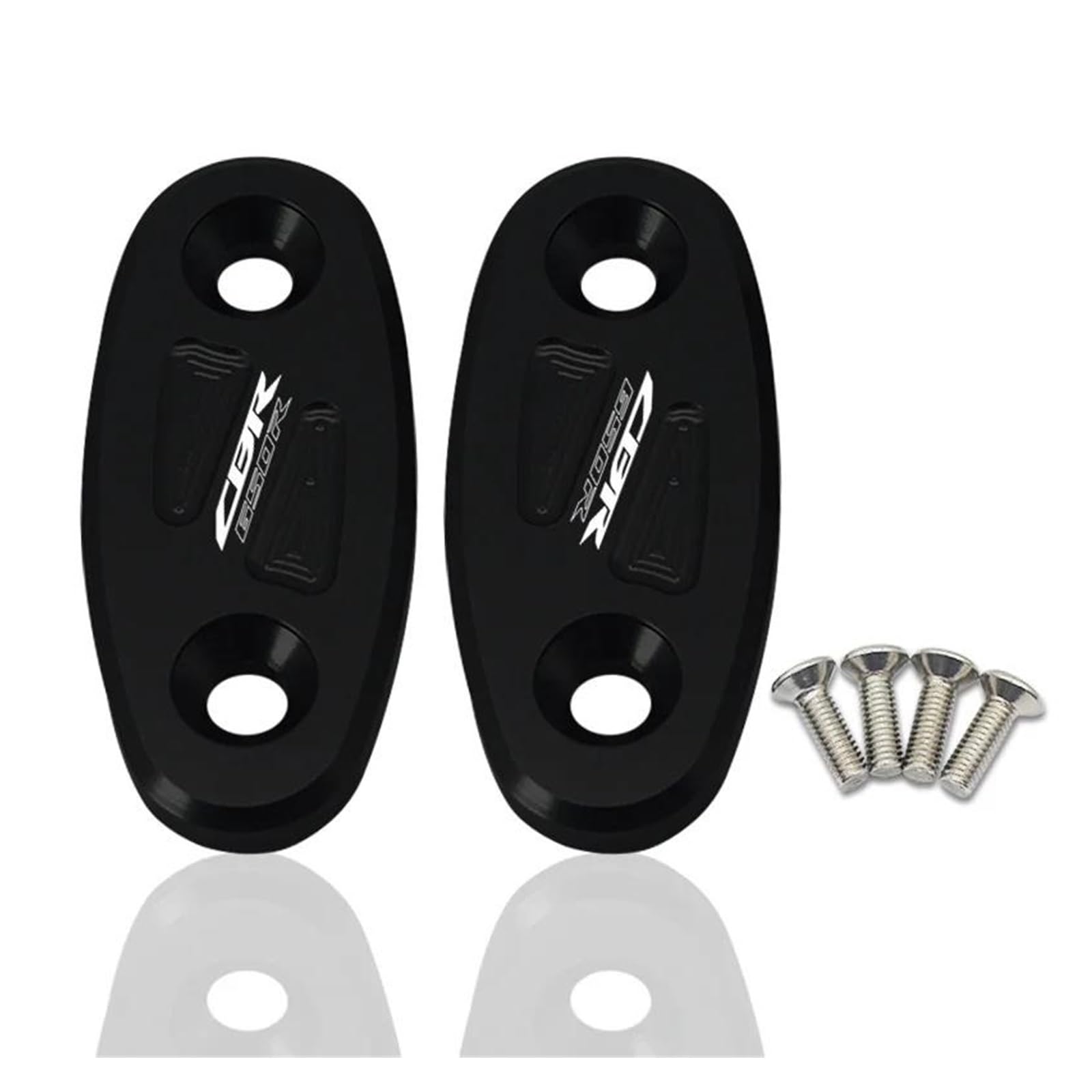 Spiegelabdeckung Dekorative Für HON&DA CBR650R CBR 650R Motorradspiegel-Block-Grundplatten(Schwarz) von HUIWOR