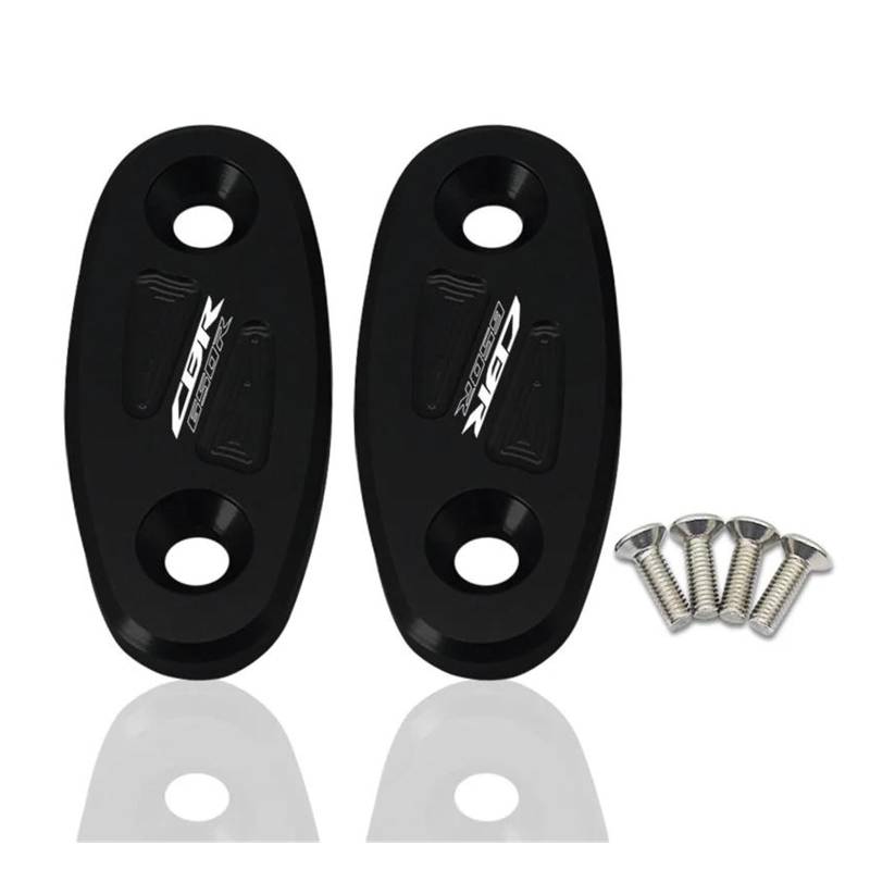 Spiegelabdeckung Dekorative Für HON&DA CBR650R CBR 650R Motorradspiegel-Block-Grundplatten(Schwarz) von HUIWOR