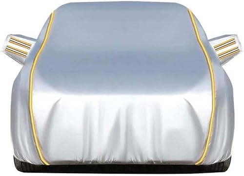 Autoabdeckung für 𝐋and 𝐑𝐨𝐯𝐞𝐫 Discovery 3, Kratzfest Flammhemmend Auto Abdeckung Komplett Schnee Regen Wind UV-Schutz Outdoor-Autoschutzhülle mit Reißverschluss Allwetter-Autogarage von HUIYAN