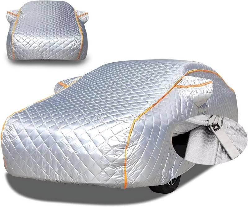 Hagelschutz-Autoabdeckung für Aston Martin Vanquish 2002-2007, Verdickte gepolsterte Autoschutzhülle Schnee, Regen, Wind und Kratzer, für den Innen- und Außenbereich mit Reißverschluss von HUIYAN