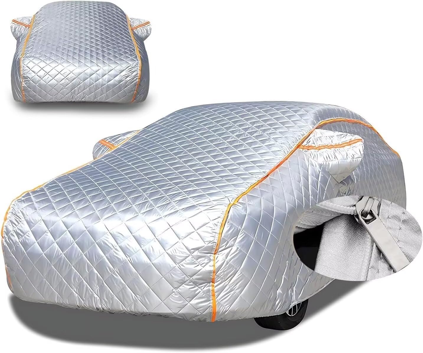 Hagelschutz-Autoabdeckung für Holden Spark 2009-2015, Verdickte gepolsterte Autoschutzhülle Schnee, Regen, Wind und Kratzer, für den Innen- und Außenbereich mit Reißverschluss Hagelschutz-Autoabdeckung für Holden Spark 2009-2015, Verdickte gepolsterte Autoschutzhülle Schnee, Regen, Wind und Kratzer, für den Innen- und Außenbereich mit Reißverschluss von HUIYAN