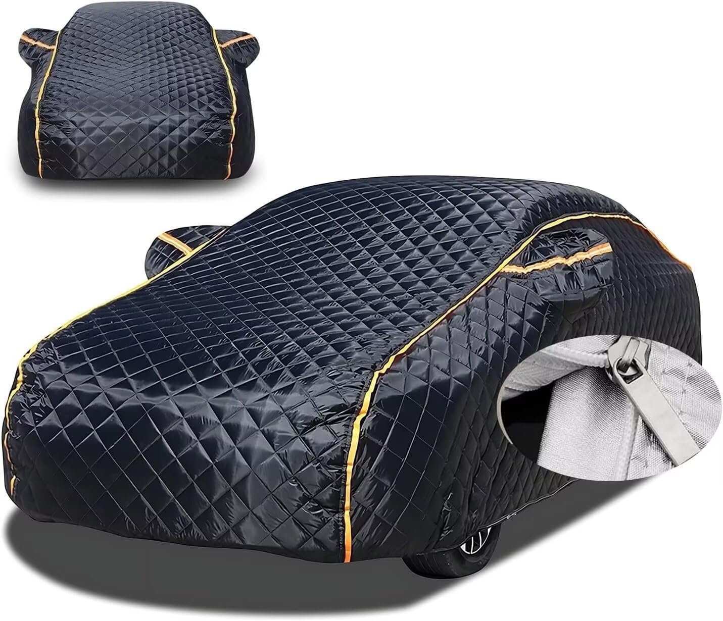 Hagelschutz-Autoabdeckung für Hyundai Getz 2002-2011, Verdickte gepolsterte Autoschutzhülle Schnee, Regen, Wind und Kratzer, für den Innen- und Außenbereich mit Reißverschluss Hagelschutz-Autoabdeckung für Hyundai Getz 2002-2011, Verdickte gepolsterte Autoschutzhülle Schnee, Regen, Wind und Kratzer, für den Innen- und Außenbereich mit Reißverschluss von HUIYAN
