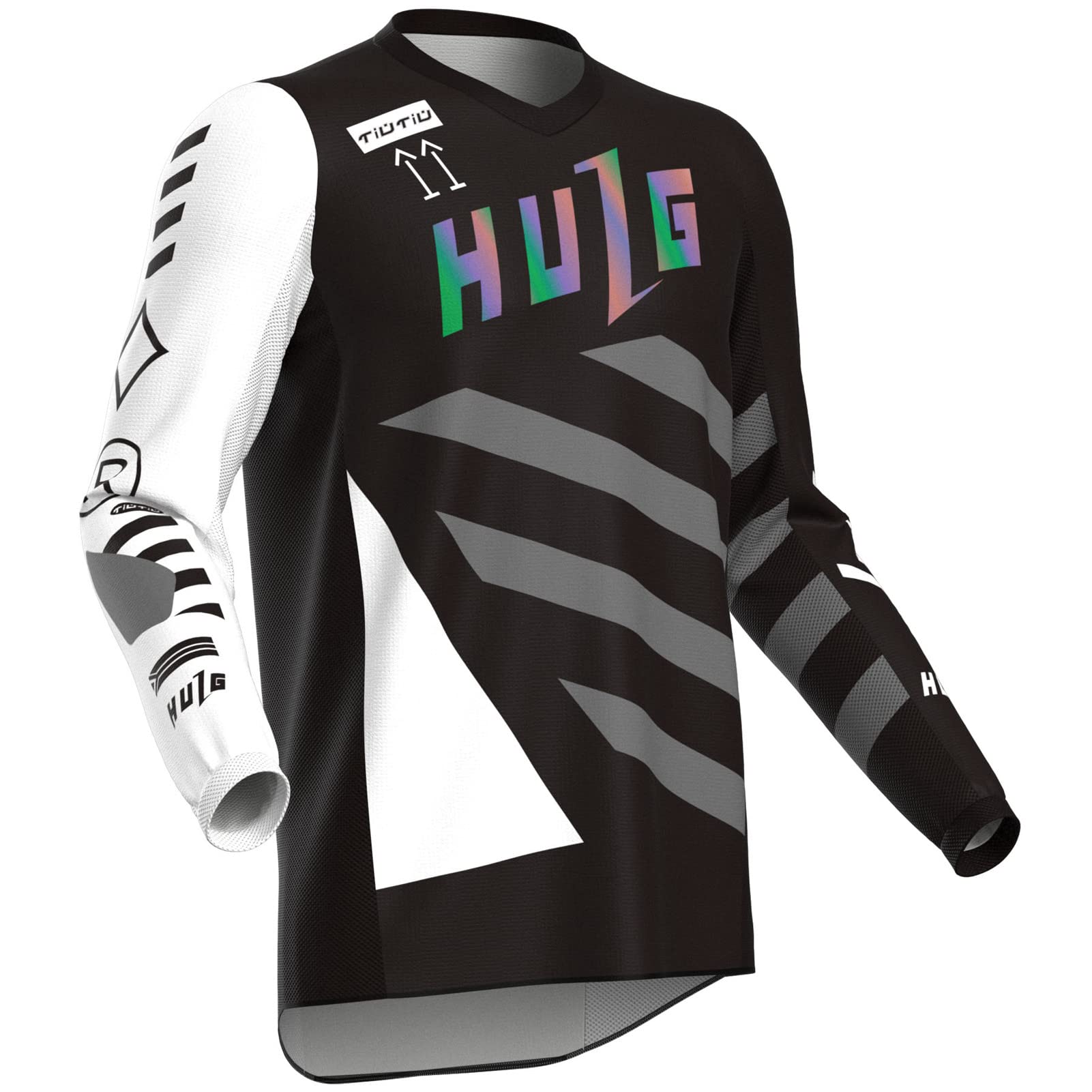 HULG MTB-Trikot Für Herren,langärmlig,Downhill-Trikot,Herren-Fahrradbekleidung, Radsport-/Motocross-Bekleidung, Mountainbike-Shirt, MTB-BMX (style-01,5XL) von HULG