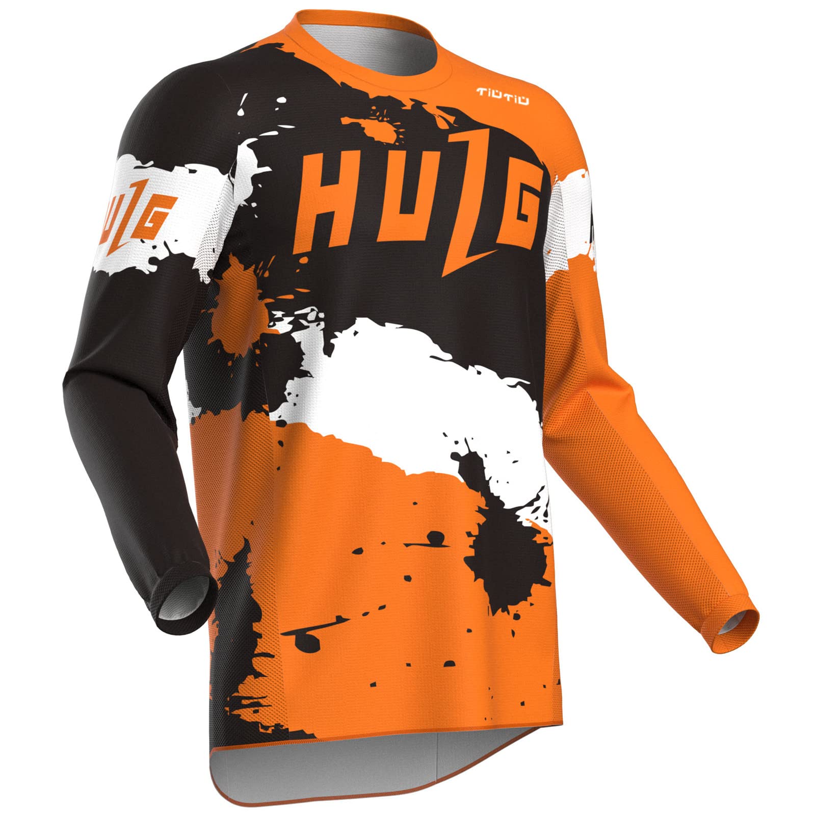 HULG MTB-Trikot Für Herren,langärmlig,Downhill-Trikot,Herren-Fahrradbekleidung, Radsport-/Motocross-Bekleidung, Mountainbike-Shirt, MTB-BMX (style-04,M) von HULG