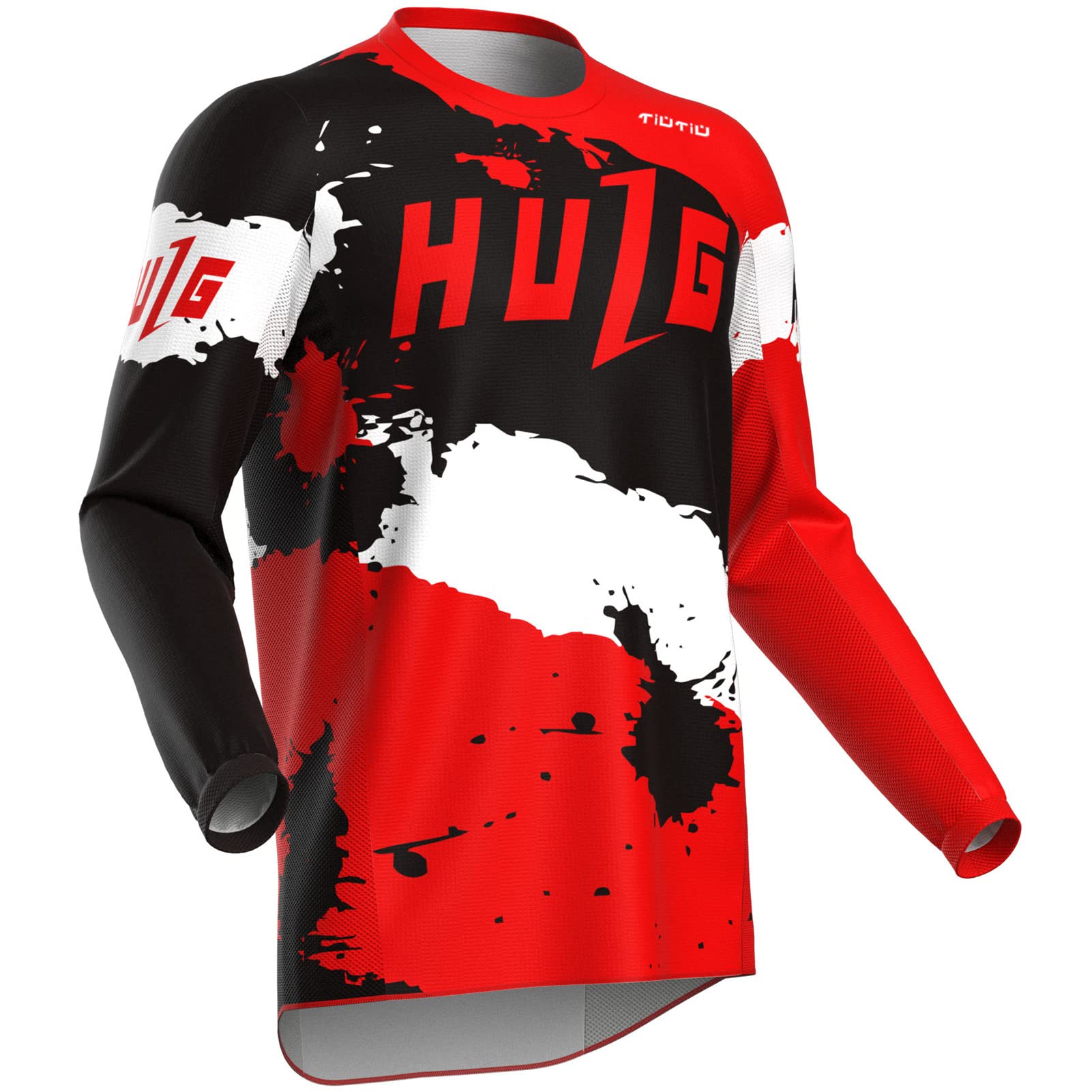 HULG MTB-Trikot Für Herren,langärmlig,Downhill-Trikot,Herren-Fahrradbekleidung, Radsport-/Motocross-Bekleidung, Mountainbike-Shirt, MTB-BMX (style-05,5XL) von HULG