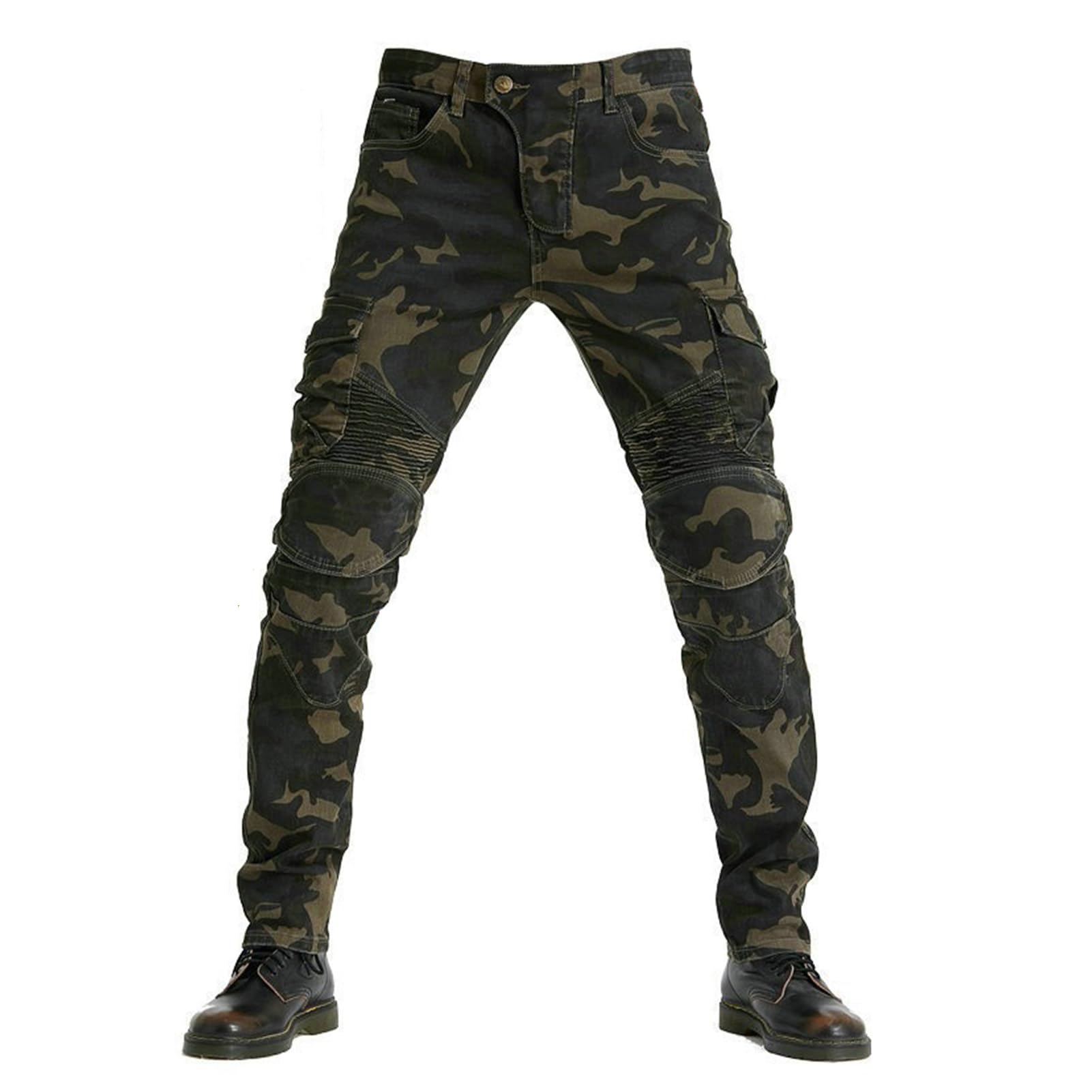 Motorradhose Herren,motorrad Jeans Herren,motorradhose Herren Mit Protektoren,motorradbekleidung Herren,Suitable for Winter and Summer (camouflage,L) von HULG