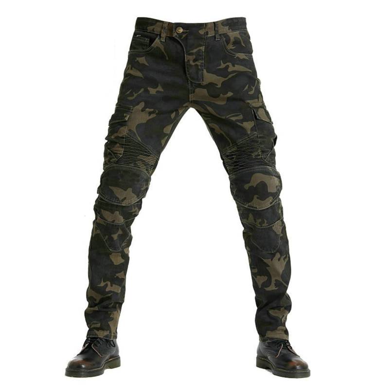 Motorradhose Herren,motorrad Jeans Herren,motorradhose Herren Mit Protektoren,motorradbekleidung Herren,Suitable for Winter and Summer (camouflage,XL) von HULG