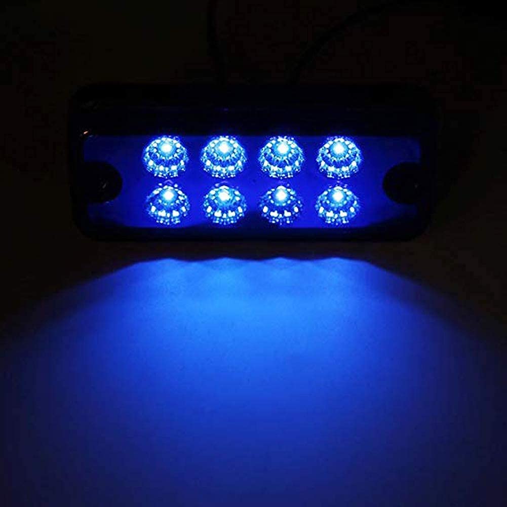 Seitenmarkierungsleuchten, 6 Stück 12V 24V 8 LED Side Marker Lights LKW-Seitenmarkierungsanzeigen Autoseitenanzeiger Lichter für LKW-Anhänger (Blau) von HULX