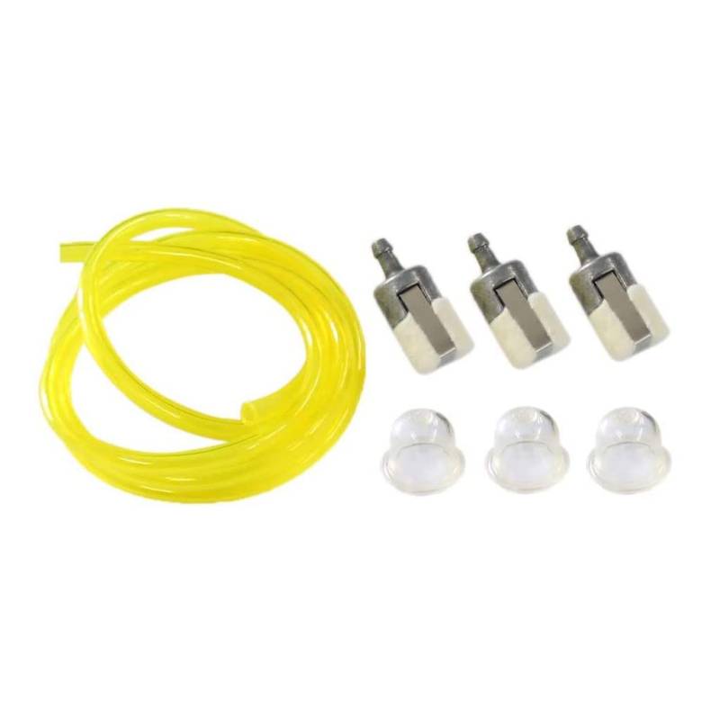 HURI 3x Benzinfilter mit Benzinschlauch Primer Pumpe für Motor Gx22 Gx25 Gx31 Gx35 Wasserpumpe WX10 UMK35 Ersetzt 17672-Z0H-003 von HURI