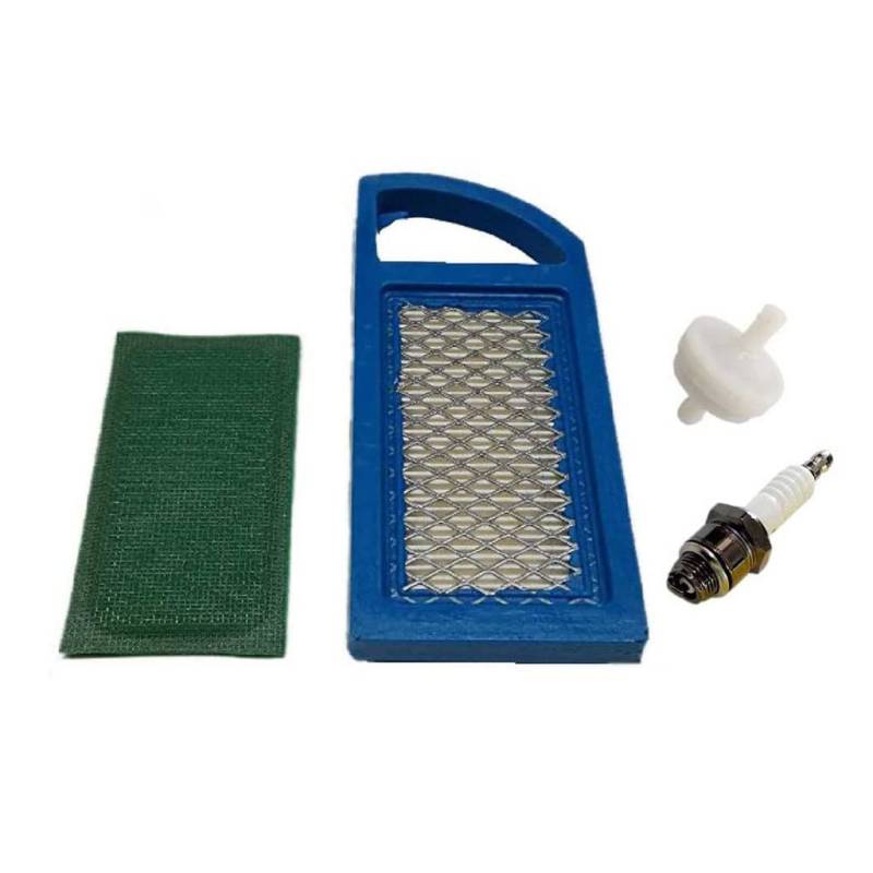 HURI Luftfilter Zündkerze Benzinfilter für Briggs & Stratton OHV 10-13,5 HP 698413 697775 797007, 298090, Champion RJ19LM von HURI