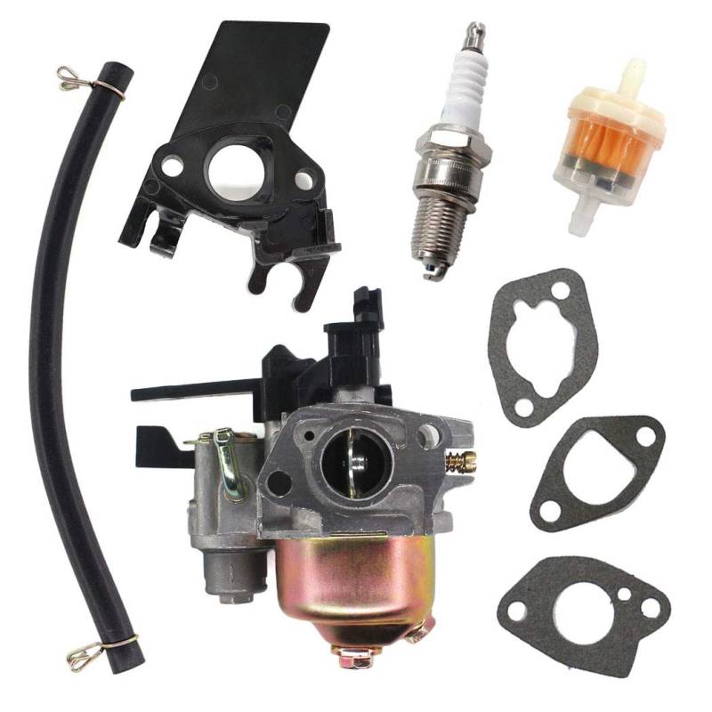 HURI Vergaser Dichtung Zündkerze Benzinfilter Benzinschlauch für Fuxtec SF210, AGT SB-848.b, Hecht 9023 9554 Schneefräse von HURI