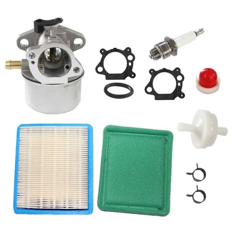 HURI Vergaser & O-Ring mit Tuning Kit Luftfilter Zündkerzen Benzinfilter für Briggs & Stratton 799868 498170 497586 497314 698444 498254 497347 497410 496115 von HURI