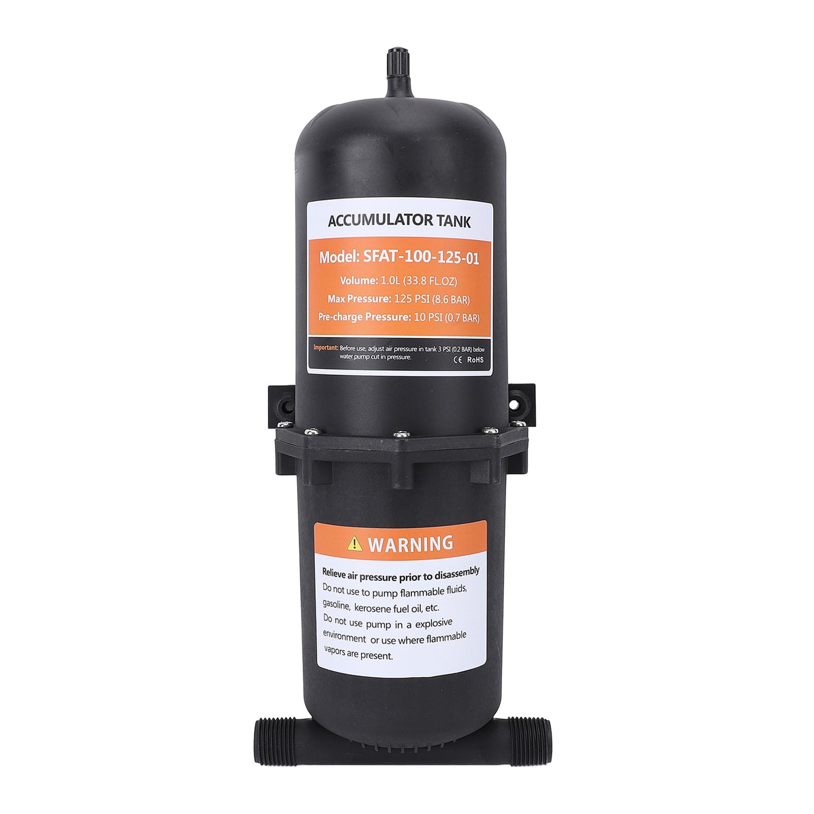 HUSHUI Pre -Druck -Akkumulatortank, RV -Pumpendruckstabilisator, Pulsation Reduzierer des Meereswassersystems mit 2 Klemmen PTFE -Klebeband Erhöht die Bequemlichkeit des Reisens Im HUSHUI Pre -Druck -Akkumulatortank, RV -Pumpendruckstabilisator, Pulsation Reduzierer des Meereswassersystems mit 2 Klemmen PTFE -Klebeband Erhöht die Bequemlichkeit des Reisens Im von HUSHUI