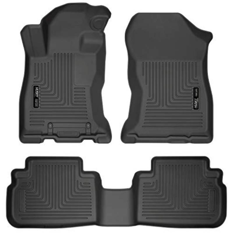 Husky Liners - 95891 passend für Subaru Forester Weatherbeater 2019–20 Fußmatten vorne und 2. Sitz, schwarz von HUSKY LINERS