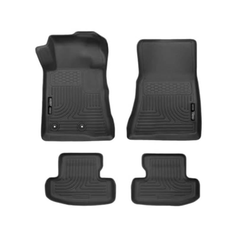 Husky Liners 99371 Schwarze Weatherbeater Vorder- und 2. Sitz-Bodenverkleidung, passend für Ford Mustang 2015-2019 von HUSKY LINERS